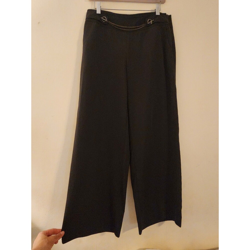 Carmen Marc Valvo Size 8 Black Mid Rise Symphony Dress Pants CV400027 NWT